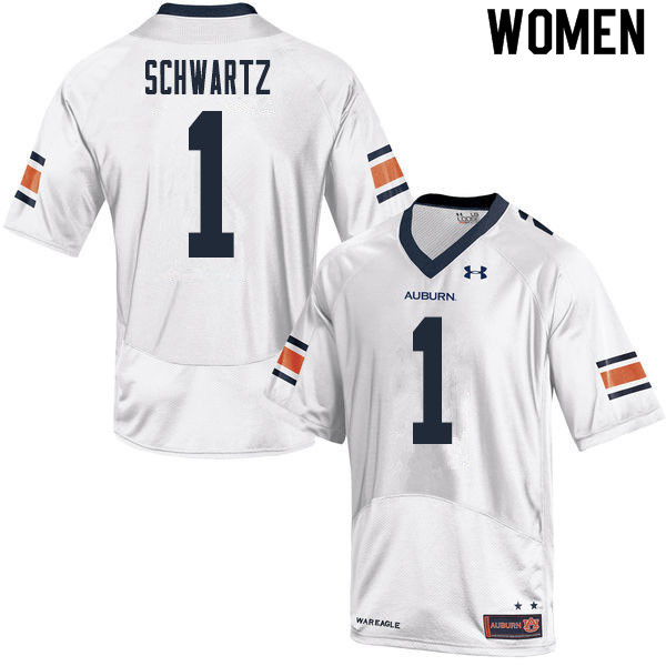 Women #1 Anthony Schwartz Auburn Tigers College Football Jerseys Sale-White